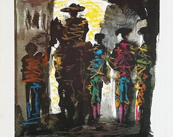 Pablo Picasso exhibition poster - Toras Y Toreros - art print - 1970s