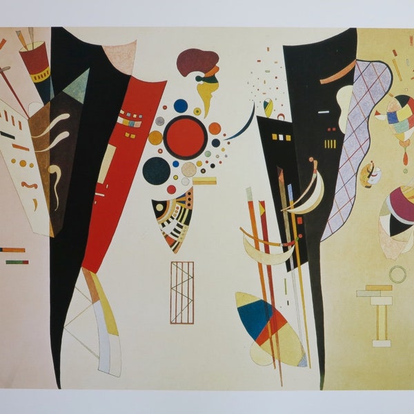 Affiche de l’exposition Kandinsky - Accords recifrique - imprimé musée vintage - 1999