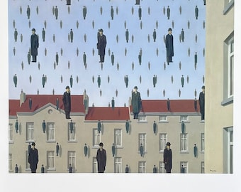 ルネ・マグリット展ポスター - ゴルコンダ - 帽子をかぶった男