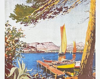 Toulon – Cote d’Azur – Frankreich – Französischer Tourismus – Reisen – Werbung – Dekorativer Kunstdruck – Ausstellungsplakat – Reproduktion