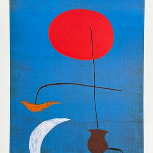 ジョアン・ミロ展ポスター - タペストリーのデザイン - 美術館のアーティスト - アートプリント - シュルレアリスム - オフセットリソ - 1998
