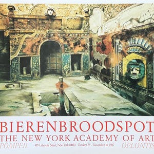 Tentoonstellingsposter Gerti Bierenbroodspot - Villa van de maskers - The NYC Academy of Art print - Italië, Romeinse Griekse mythologie, Pompeii