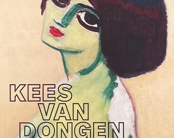 Kees van Dongen exhibition poster - Deux Yeux - Two Eyes - female portrait - museum artist - art print