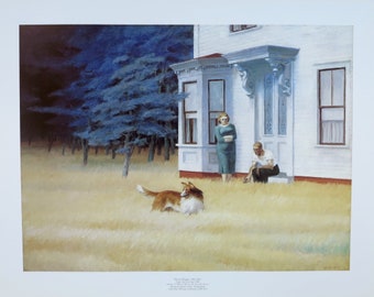 Edward Hopper poster - Cape Cod Evening 1939 - museum print - offset lithograph - excellent - 1991