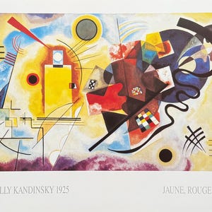 Wassily Kandinsky exhibition poster - Red, yellow and blue - museum artist - art print - 1990
