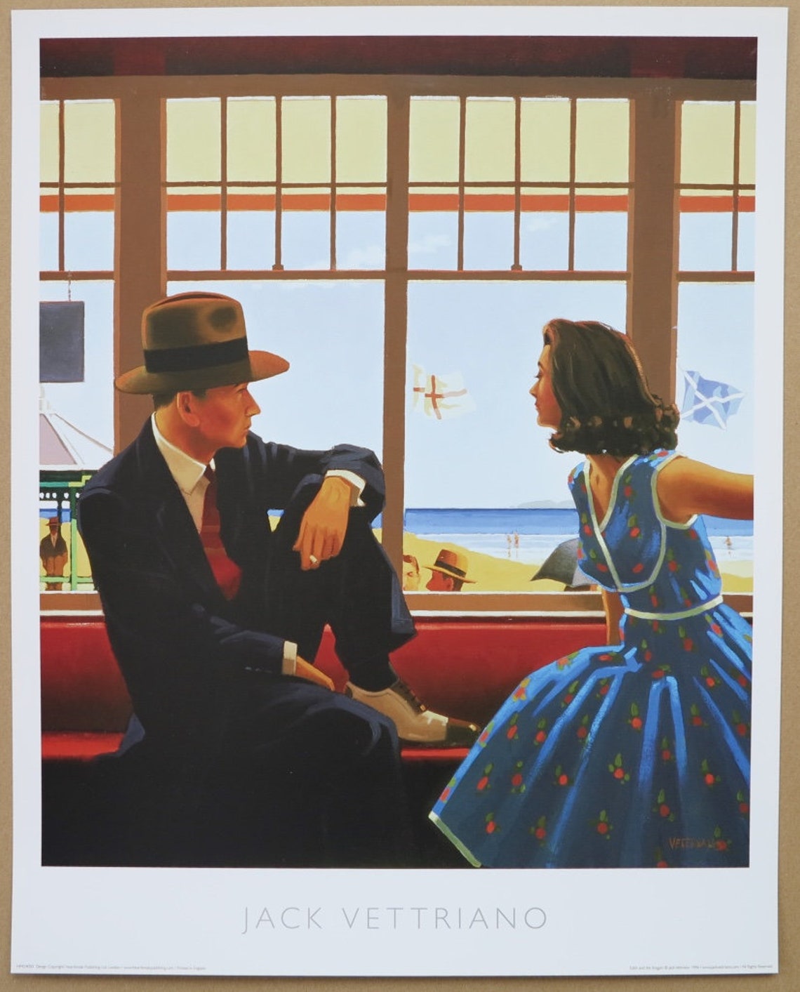 Jack Vettriano exhibition poster Edith and the kingpin Etsy