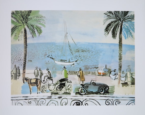 os selv partikel Til fods Raoul Dufy Exhibition Poster Promenade of Nice Palm Trees - Etsy Denmark
