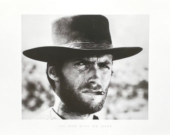 Affiche de l’exposition Clint Eastwood - L’homme sans nom - photographie - lithographie offset - hollywood - Célébrité