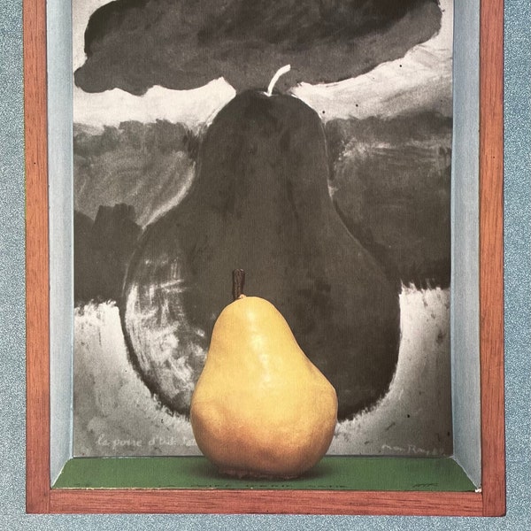 Man Ray exhibition poster - Pear - museum artist - vintage print - 1986