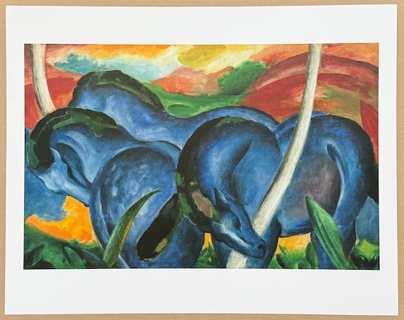 フランツ・マルク展ポスター - 大きな青い馬 - 美術館のアーティスト