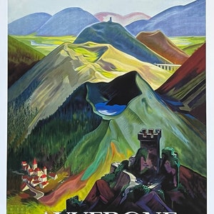 Auvergne - France - French Tourism - Travel - Advertisement - decorative art print - exhibition poster