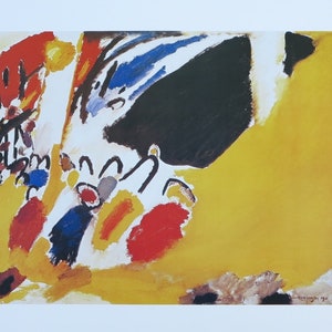 Wassily Kandinsky exhibition poster - Impression III - concert - vintage museum print - 1994