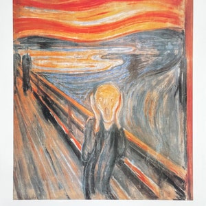 Edvard Munch exhibition poster - The Scream - museum artist - art print - offset litho - 1999