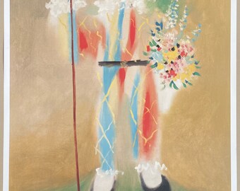 パブロ・ピカソ展ポスター - Le petit Pierrot aux Fleurs - 花
