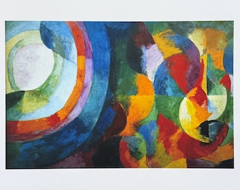 Manifesto della mostra di Robert Delaunay - Contrasti simultanei Sole e Luna - stampa artistica