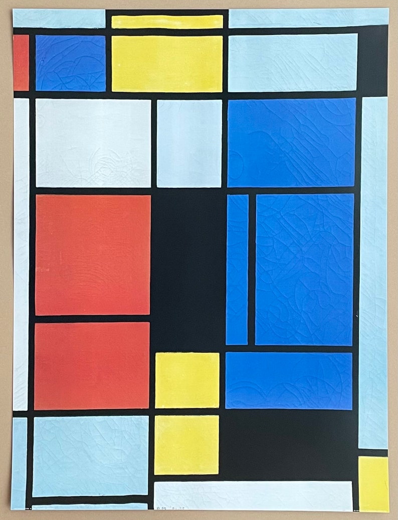 Piet Mondrian exhibition poster Tableau No. 1 museum artist art print image 2