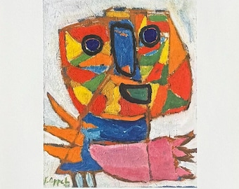 Karel Appel exhibition poster - Cry for freedom - Cobra - Stedelijk Museum Amsterdam - art print - 1970s