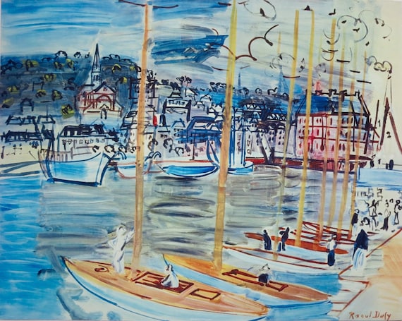 Raoul Dufy Exhibition Poster Boats in Port Museum Artist Art Print  Excellent Condition - Etsy
