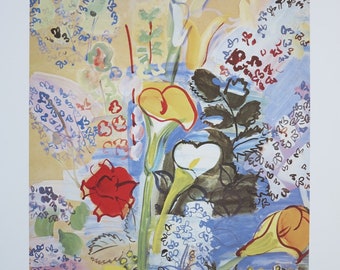 Raoul Dufy Ausstellungsplakat - Le Bouquet d&#39;arums, 1939 - Stillleben - Blumen - Museum Künstler - Kunstdruck - Offset Litho