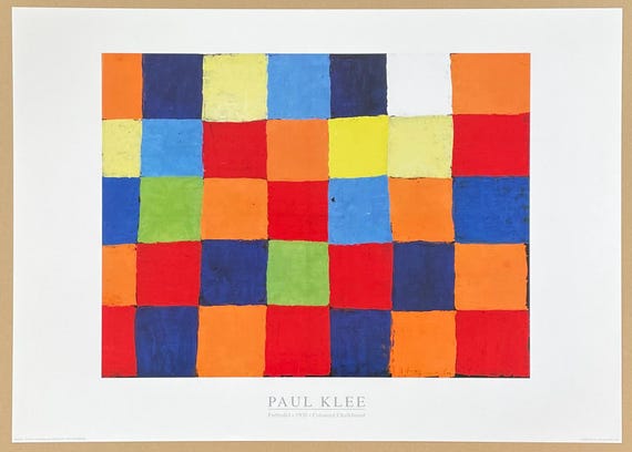 Paul Klee Exhibition Poster - Coloured Chalkboard - Squares