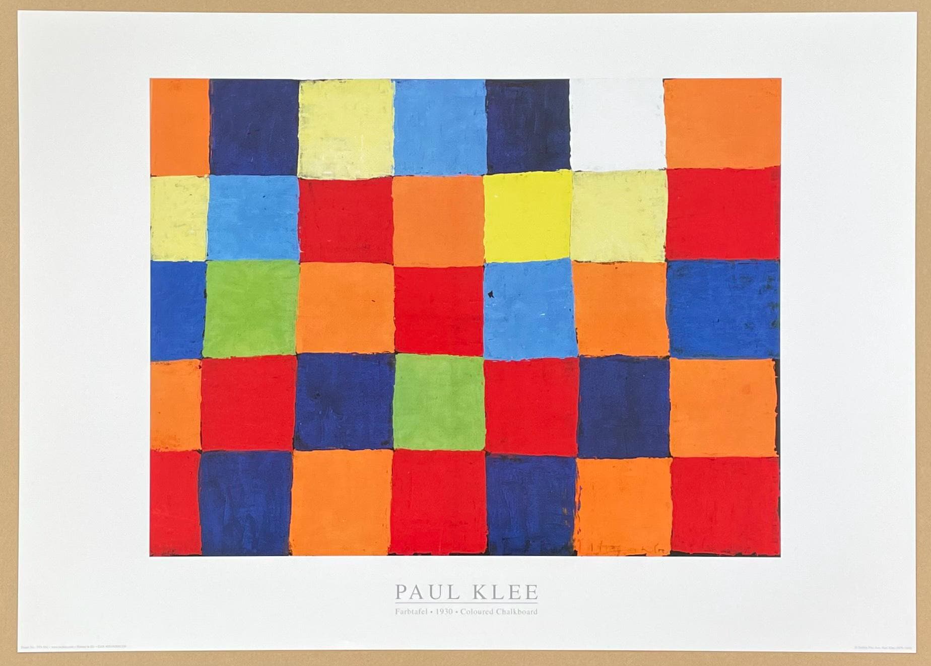 Paul Klee Exhibition Poster - Coloured Chalkboard - Squares