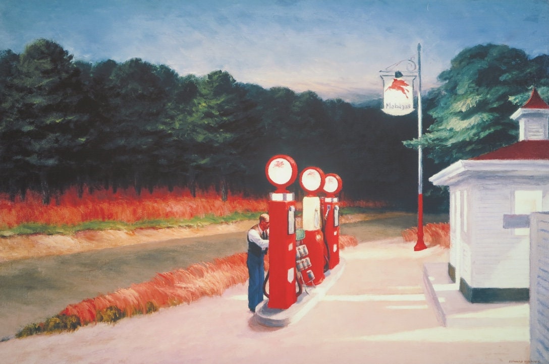Edward Hopper Exhibition Poster Gas Station, 1940 Museum Artist Art Print  Offset Lithograph - Etsy