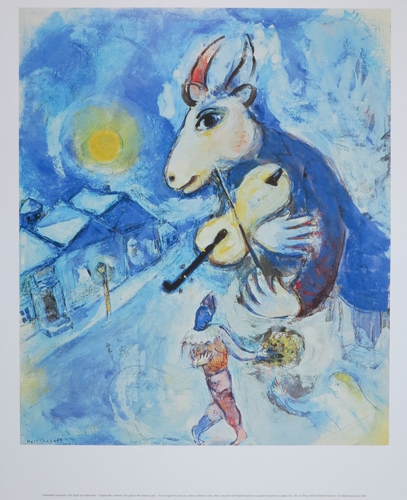 Marc Chagall Exhibition Poster - the Goat of the Beaver Lake