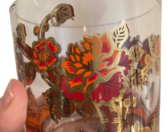 1960s Pisinski-Washington 22k Gold Bar Glasses: Set of 6 Vintage Barware