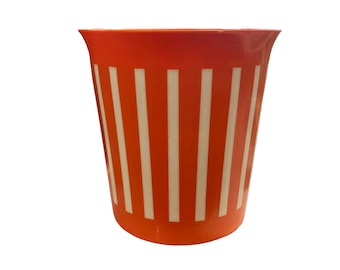 Catherineholm Orange Deka Trash Barrel: Mid Century Lotus Design, Vintage Home