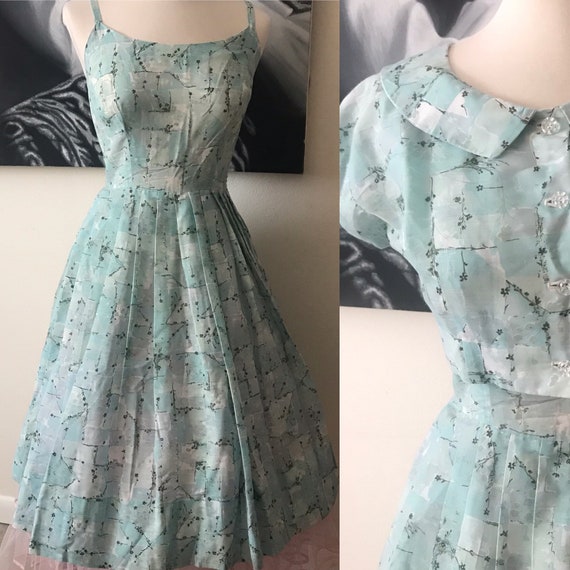 Custom 1950s sun dress with short over jacket