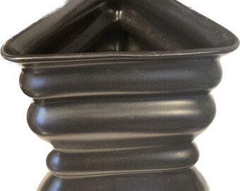 Umbra Matte Black Vase: 1980s Modernist Decor, Vintage Home Decor