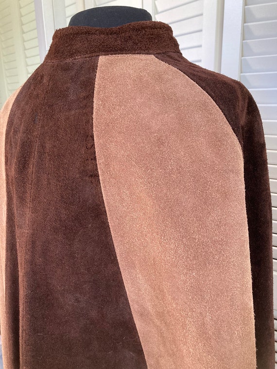 Vintage 1970s Suede Cape / Real Vintage / Mod Squ… - image 8