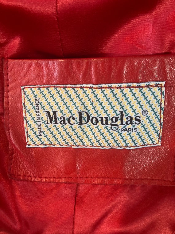 French Red Leather Jacket / MacDouglas Paris Leat… - image 10