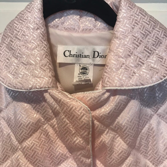 1960s Christian Dior Pink Quilted Robe