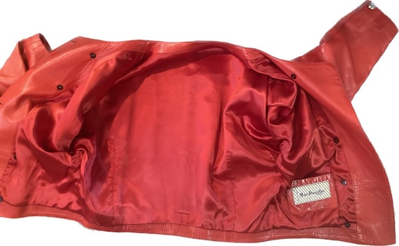 French Red Leather Jacket / MacDouglas Paris Leat… - image 8