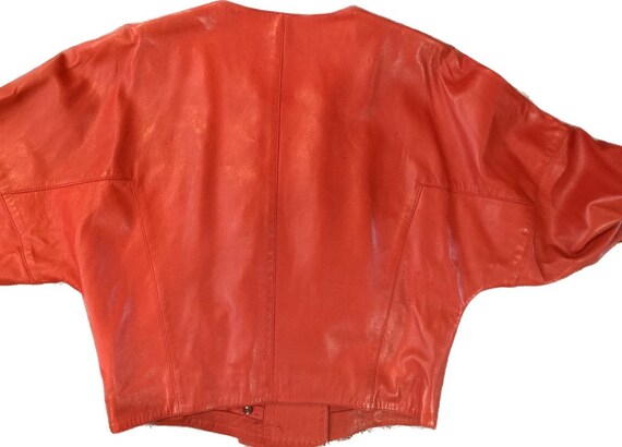 French Red Leather Jacket / MacDouglas Paris Leat… - image 4