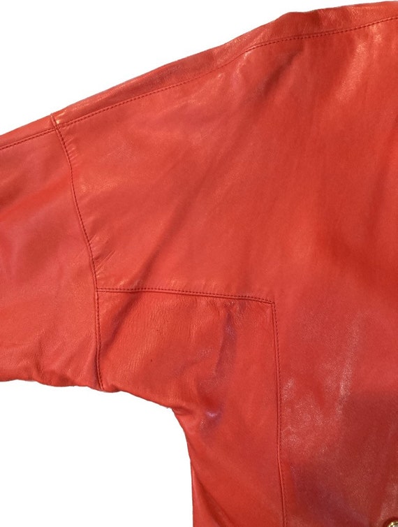French Red Leather Jacket / MacDouglas Paris Leat… - image 5