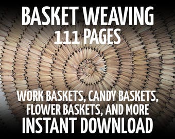 Basket Weaving, The Basketry Book, 12 Lessons in Reed Weaving, How to Make Baskets, How to Reed Weave, Learn Basketry