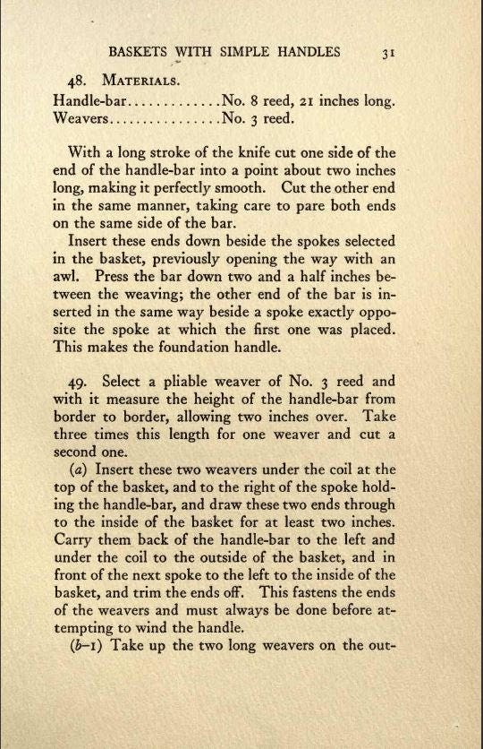 Basket Weaving, the Basketry Book, 12 Lessons in Reed Weaving, How to