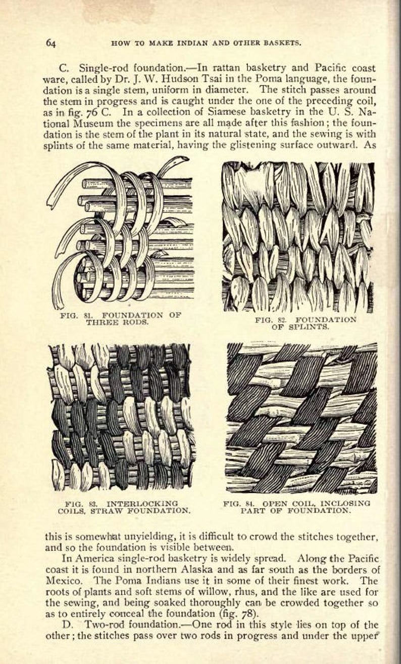 How to Make Indian and Other Baskets, Native American Basket Making, Native American Weaves