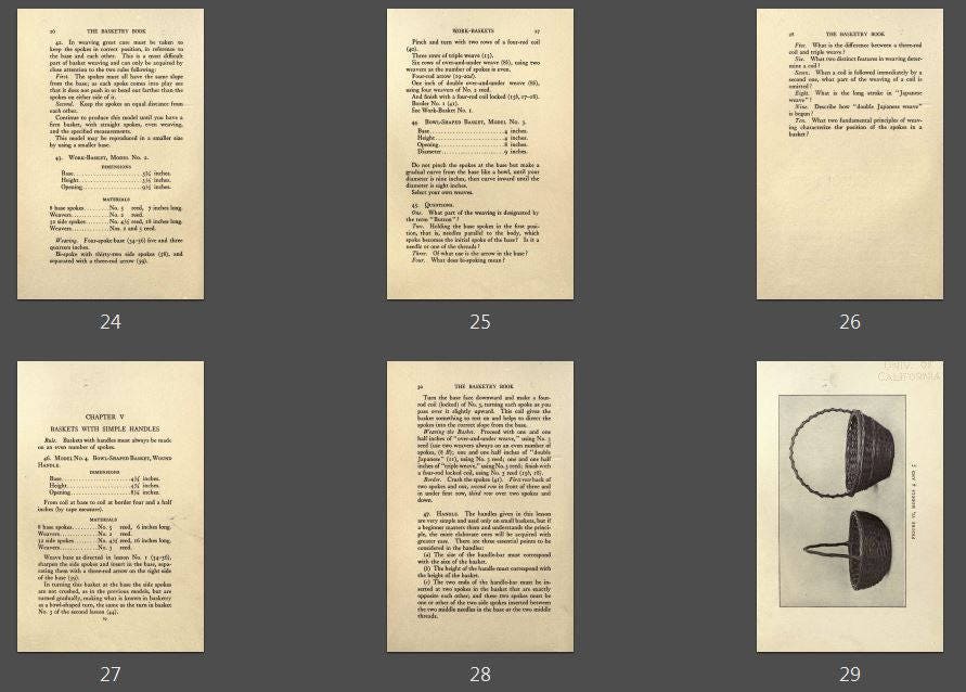 Basket Weaving, the Basketry Book, 12 Lessons in Reed Weaving, How to ...