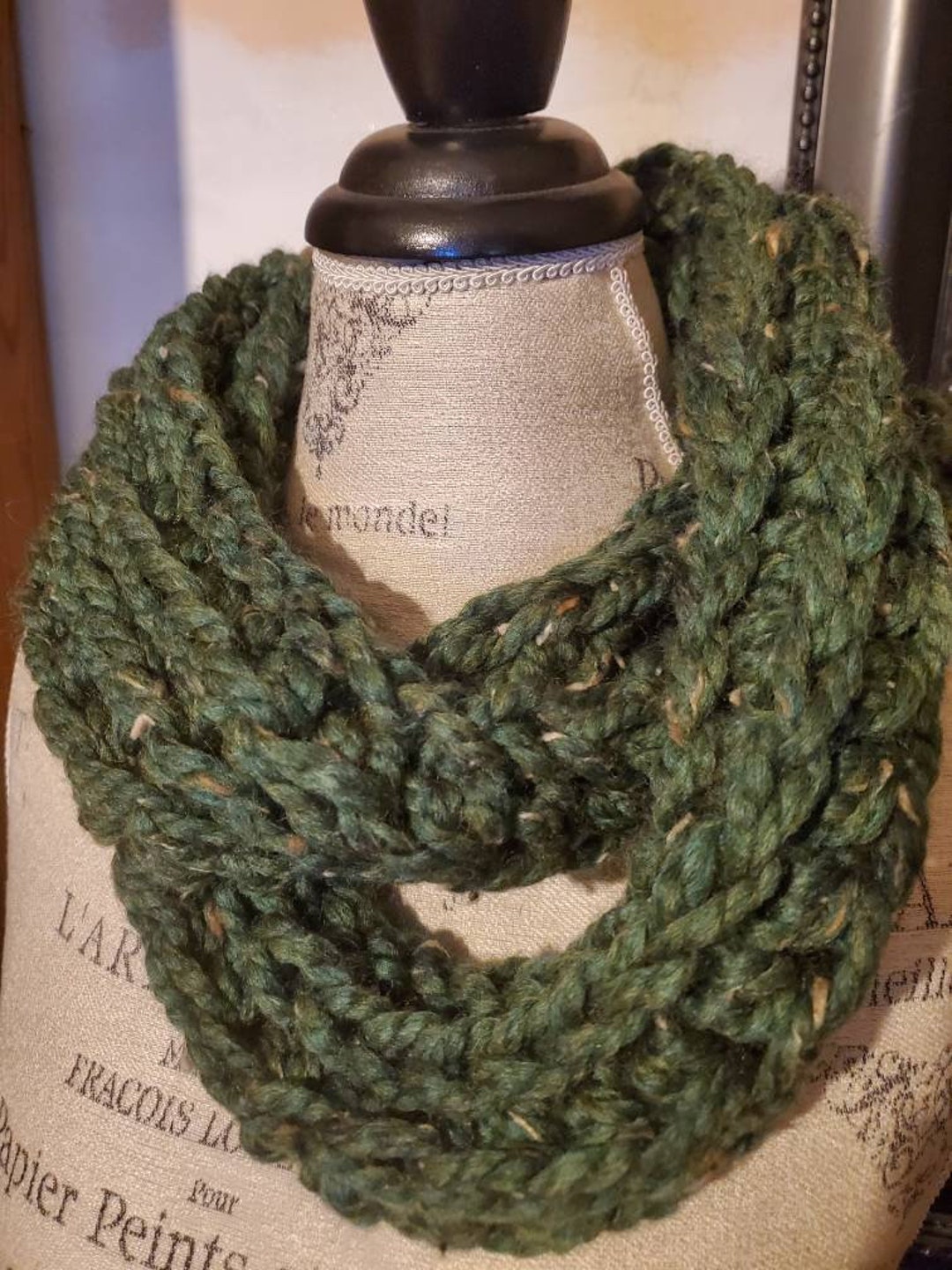 Handmade Crochet Soft Chunky Infinity Scarf in a Variety of Colors - Etsy