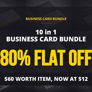 10 Business Card Bundle ontwerp stationaire identiteit sjabloon ontwerp in Photoshop PSD-bestanden Instant Download met 80% korting