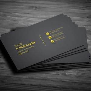 Sjabloon voor visitekaartjes minimaal ontwerp stationaire identiteit in EPS, AI, PSD, Pdf Instant Download
