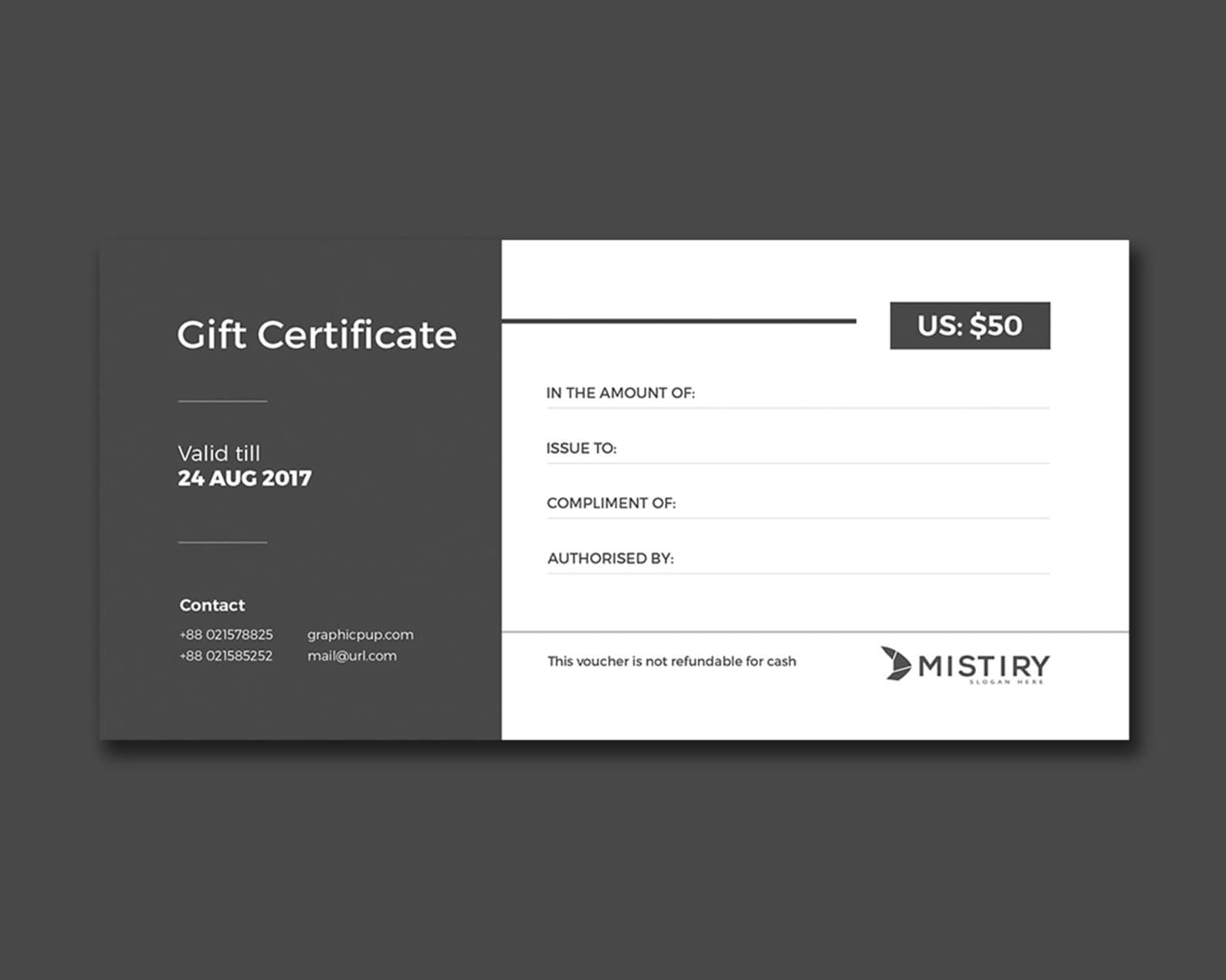 Gift Certificate Design Template MS Word File Instant Download - Etsy