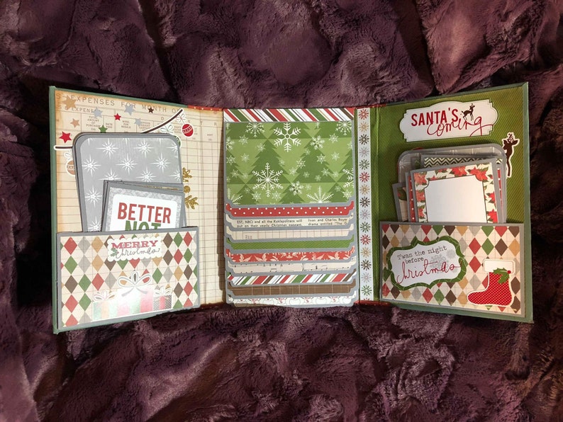 Photo Album Christmas Photo Album Brag Book Tri-fold Album Christmas Present Scrapbook Mini Scrapbook