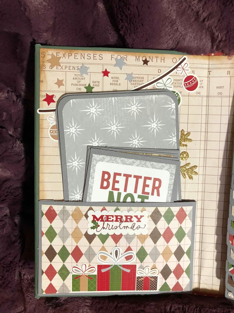 Photo Album Christmas Photo Album Brag Book Tri-fold Album Christmas Present Scrapbook Mini Scrapbook