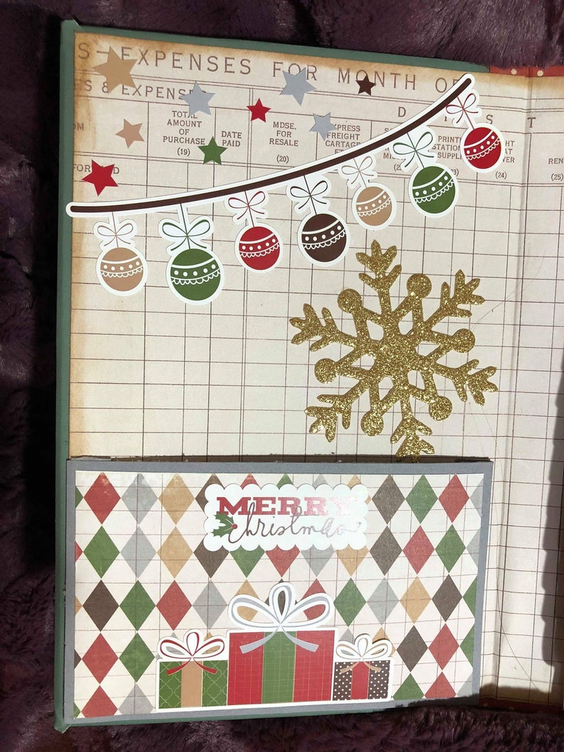 Photo Album Christmas Photo Album Brag Book Tri-fold Album Christmas Present Scrapbook Mini Scrapbook
