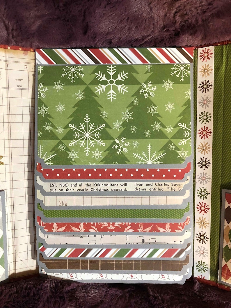 Photo Album Christmas Photo Album Brag Book Tri-fold Album Christmas Present Scrapbook Mini Scrapbook