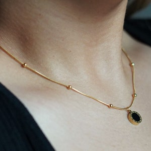 Gold Minimal Chain with Pendant